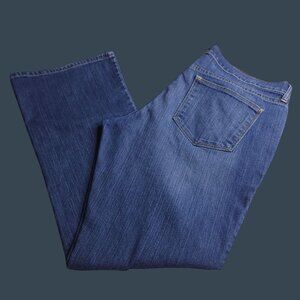 Old Navy Womens Bootcut Denim Jeans 14 Regular Medium Wash Mid Rise Stretch